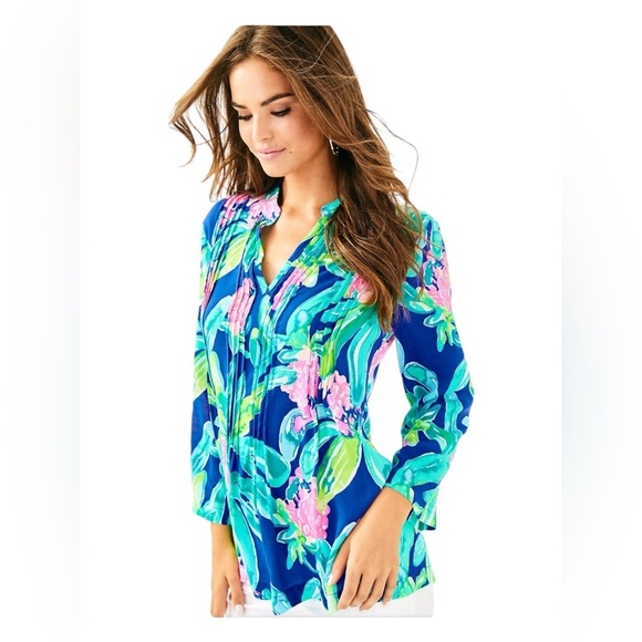 Lilly Pulitzer Sarasota Tunic - Island Exotic - EUC - XXS - Picture 1 of 10